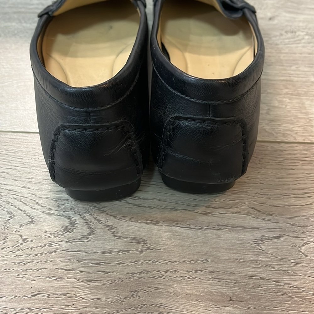 Michael Kors Black Leather MK Logo Loafers - Picture 3 of 4